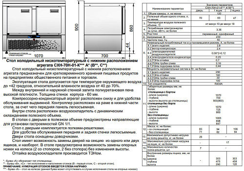 Стол холодильный низкотемпературный Abat СХН-70Н-01 (дверь, ящик 1/2) с бортом Стол холодильный низкотемпературный Abat СХН-70Н-01 (дверь, ящик 1/2) с бортом